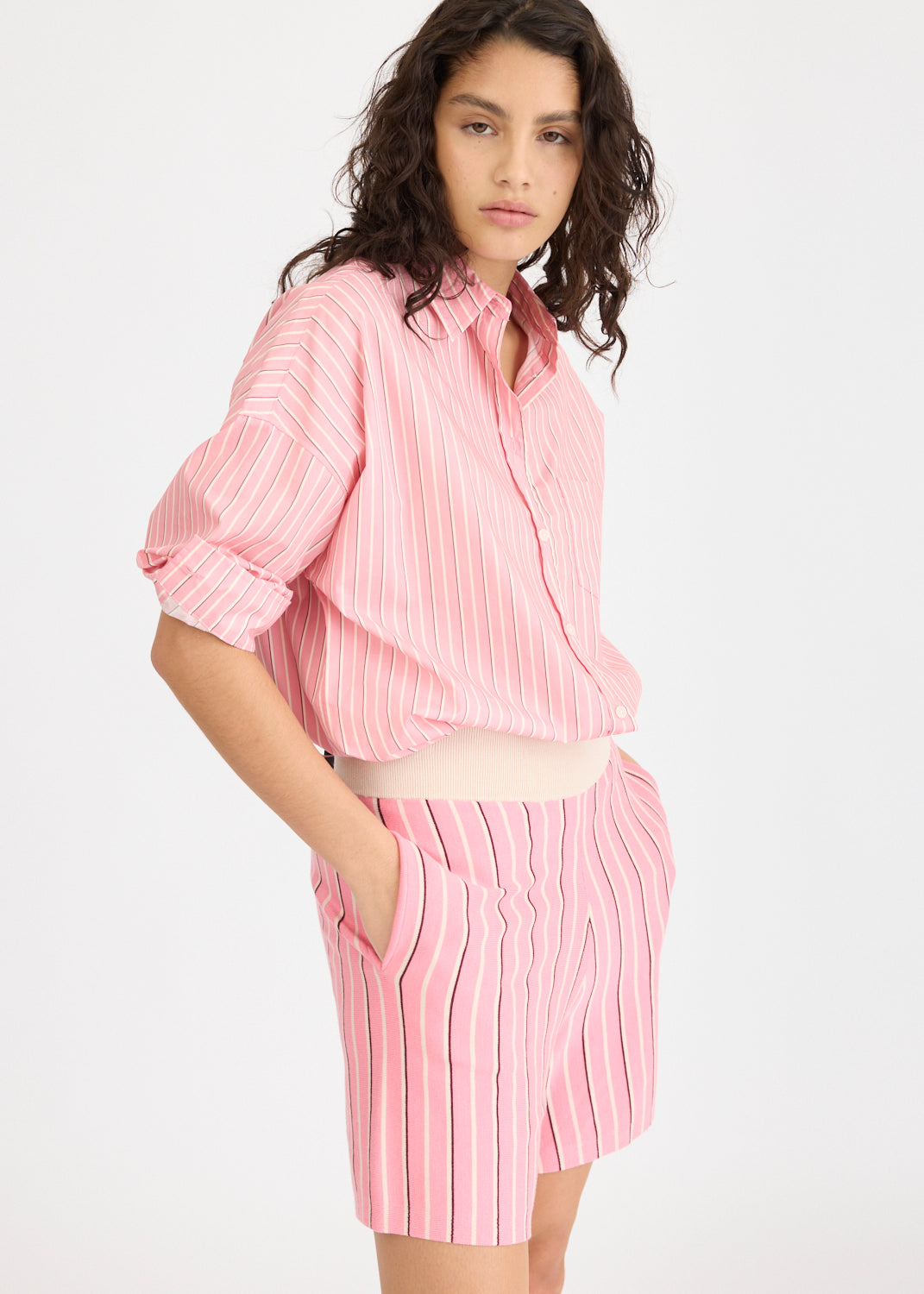 Chiara Long Sleeve Shirt Stripe - Bonbon Stripes