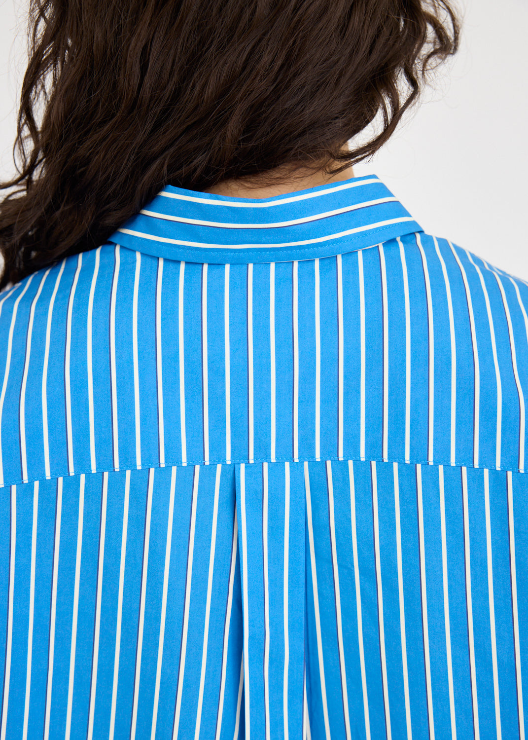 Chiara Long Sleeve Shirt Stripe - Ink Blue Stripes
