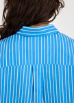 Chiara Long Sleeve Shirt Stripe - Ink Blue Stripes