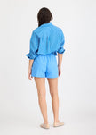 Chiara Long Sleeve Shirt Stripe - Ink Blue Stripes