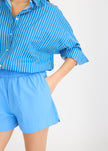 Chiara Long Sleeve Shirt Stripe - Ink Blue Stripes