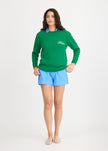 Hola Knit Jumper - Green Hills + Ivory Hola