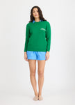 Hola Knit Jumper - Green Hills + Ivory Hola