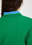 Hola Knit Jumper - Green Hills + Ivory Hola