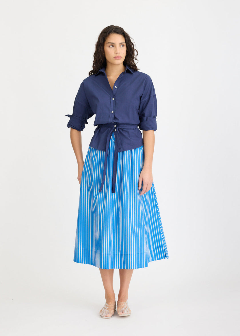 Chiara Skirt Stripe - Ink Blue/Navy/Ivory