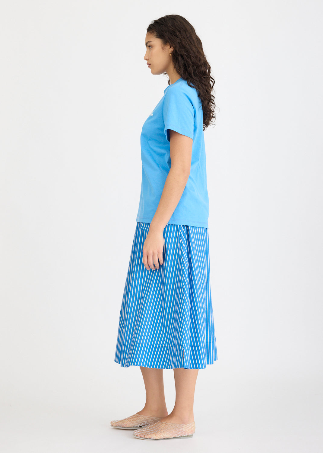 Hola Tee - Ink Blue + Ivory Hola (Flocking)