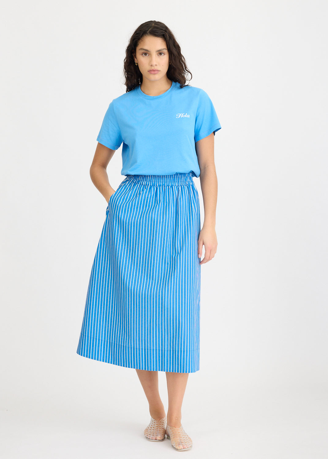 Chiara Skirt Stripe - Ink Blue/Navy/Ivory