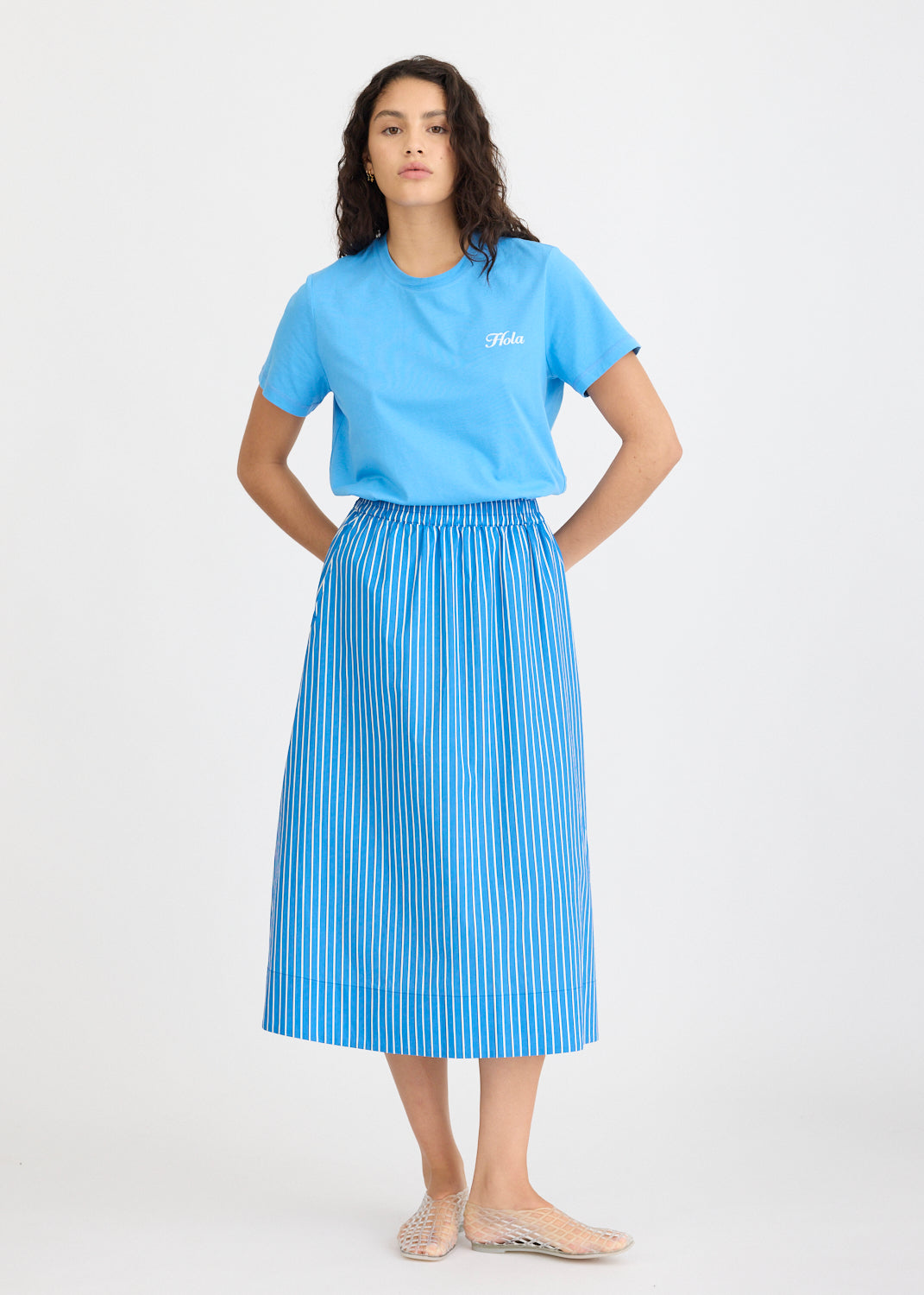 Chiara Skirt Stripe - Ink Blue/Navy/Ivory