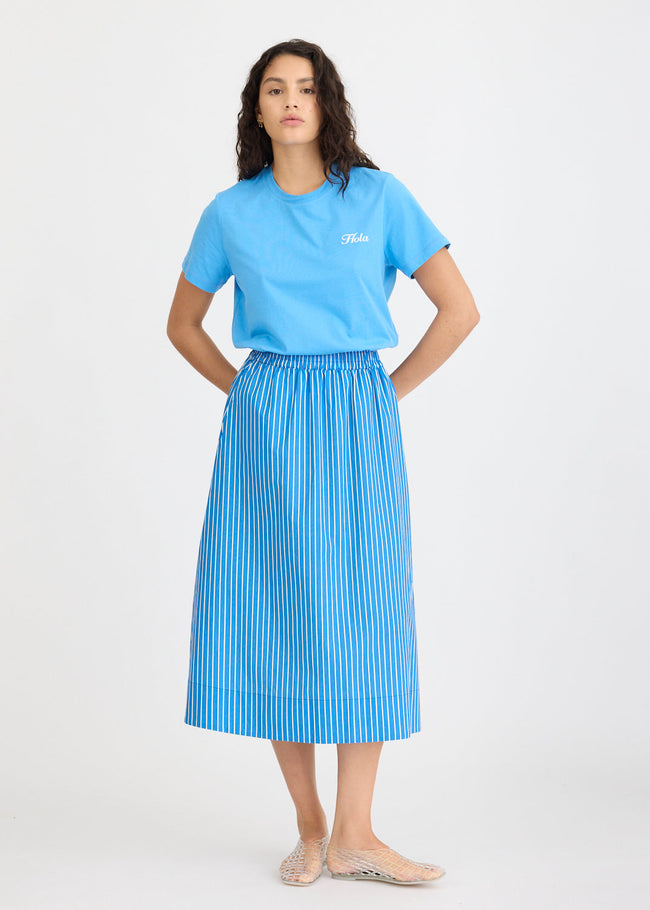 Chiara Skirt Stripe - Ink Blue/Navy/Ivory