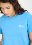Hola Tee - Ink Blue + Ivory Hola (Flocking)