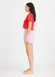 Chiara Shorts Stripe - Viola/True Red/Cherry