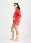 Hola Knit Jumper - True Red + Ivory Hola