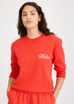 Hola Knit Jumper - True Red + Ivory Hola