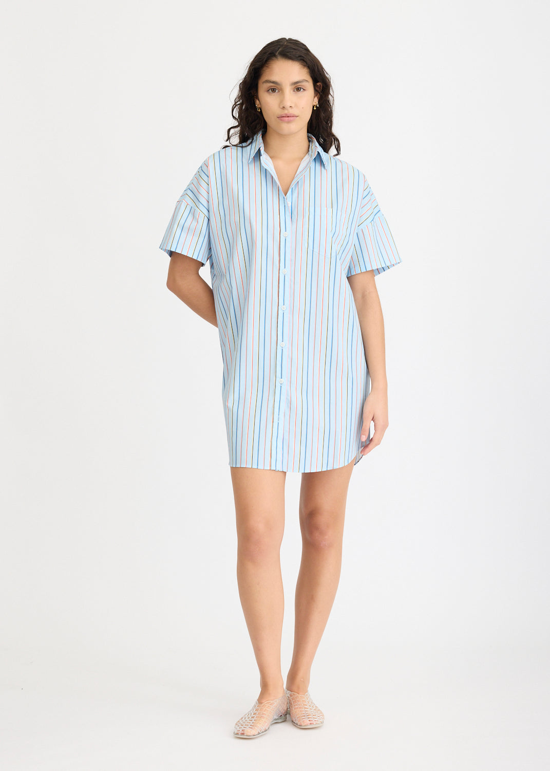 Chiara Mini Dress Multi Stripe - Tutti Frutti