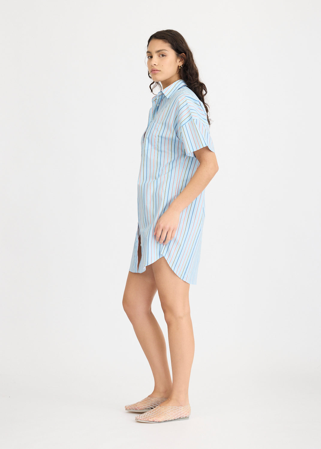 Chiara Mini Dress Multi Stripe - Tutti Frutti