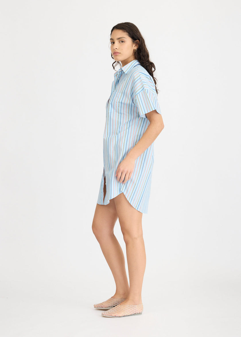 Chiara Mini Dress Multi Stripe - Tutti Frutti
