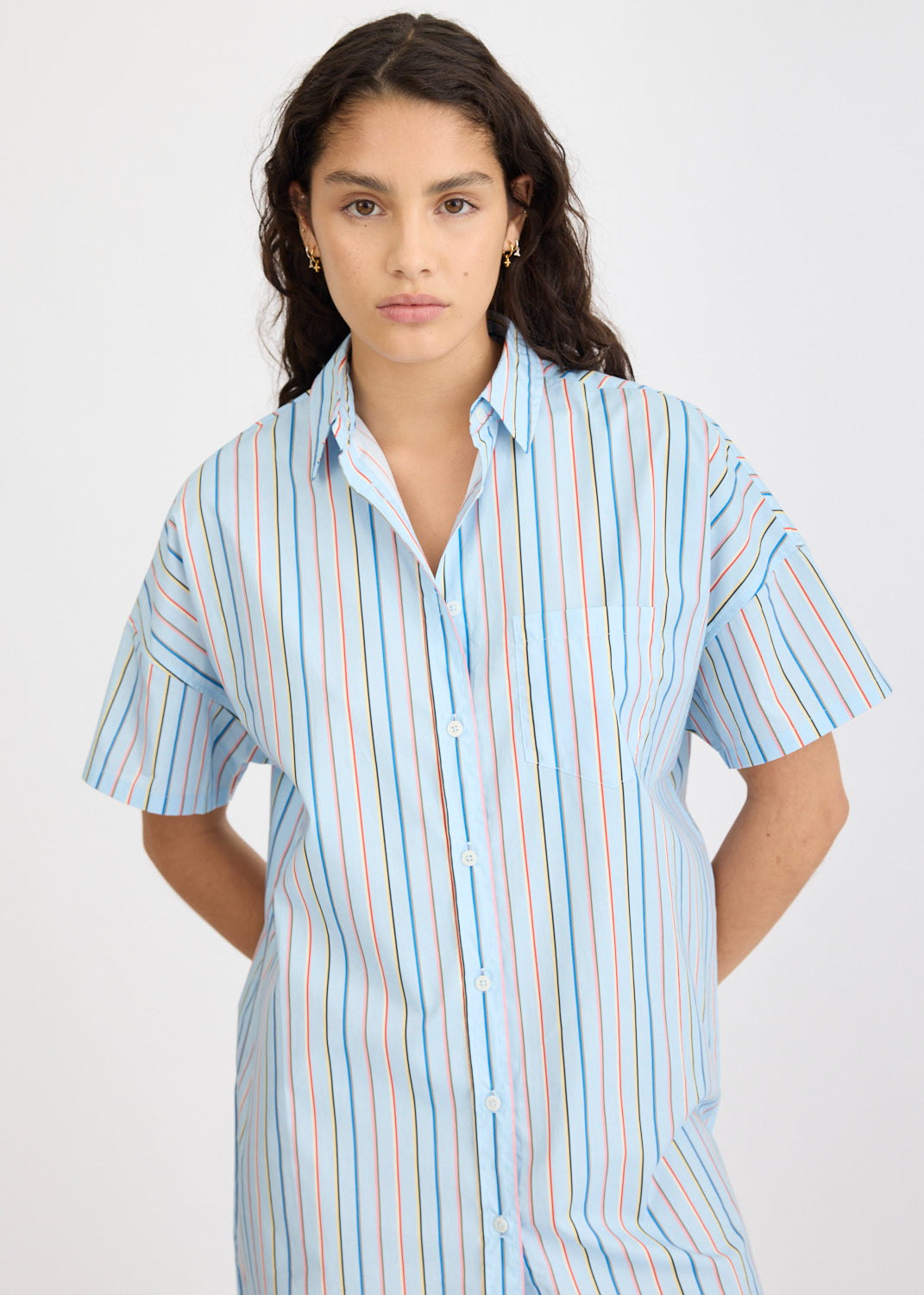 Chiara Mini Dress Multi Stripe - Tutti Frutti