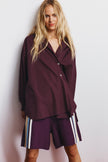 WR Knit Shorts + Placement Stripe - Cherry + Limoncello/Sky/White stripe