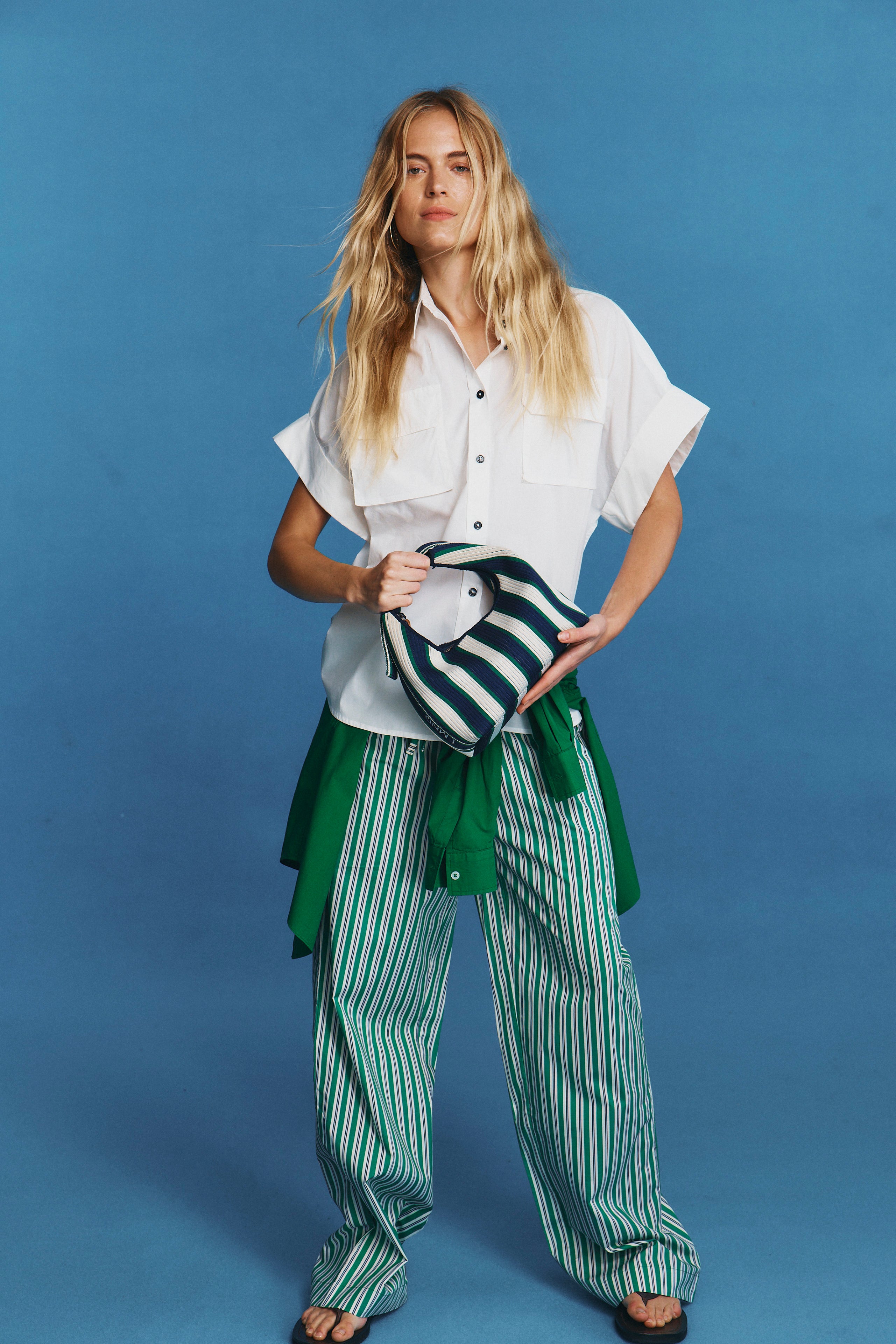 Chiara Utility Short Sleeve Shirt - White