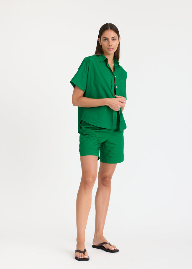 Chiara Mid Length Shorts Green Hills
