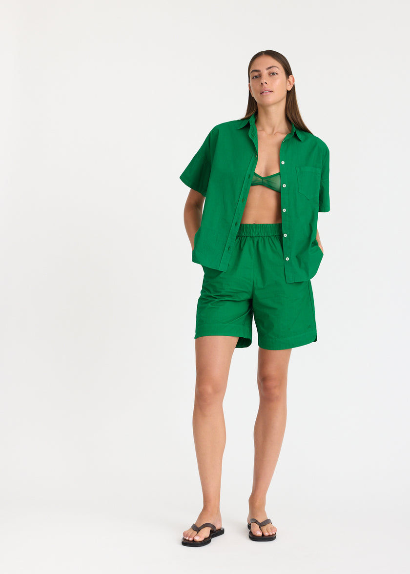 Chiara Mid Length Shorts Green Hills