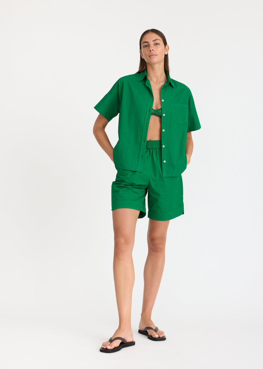 Chiara Mid Length Shorts Green Hills