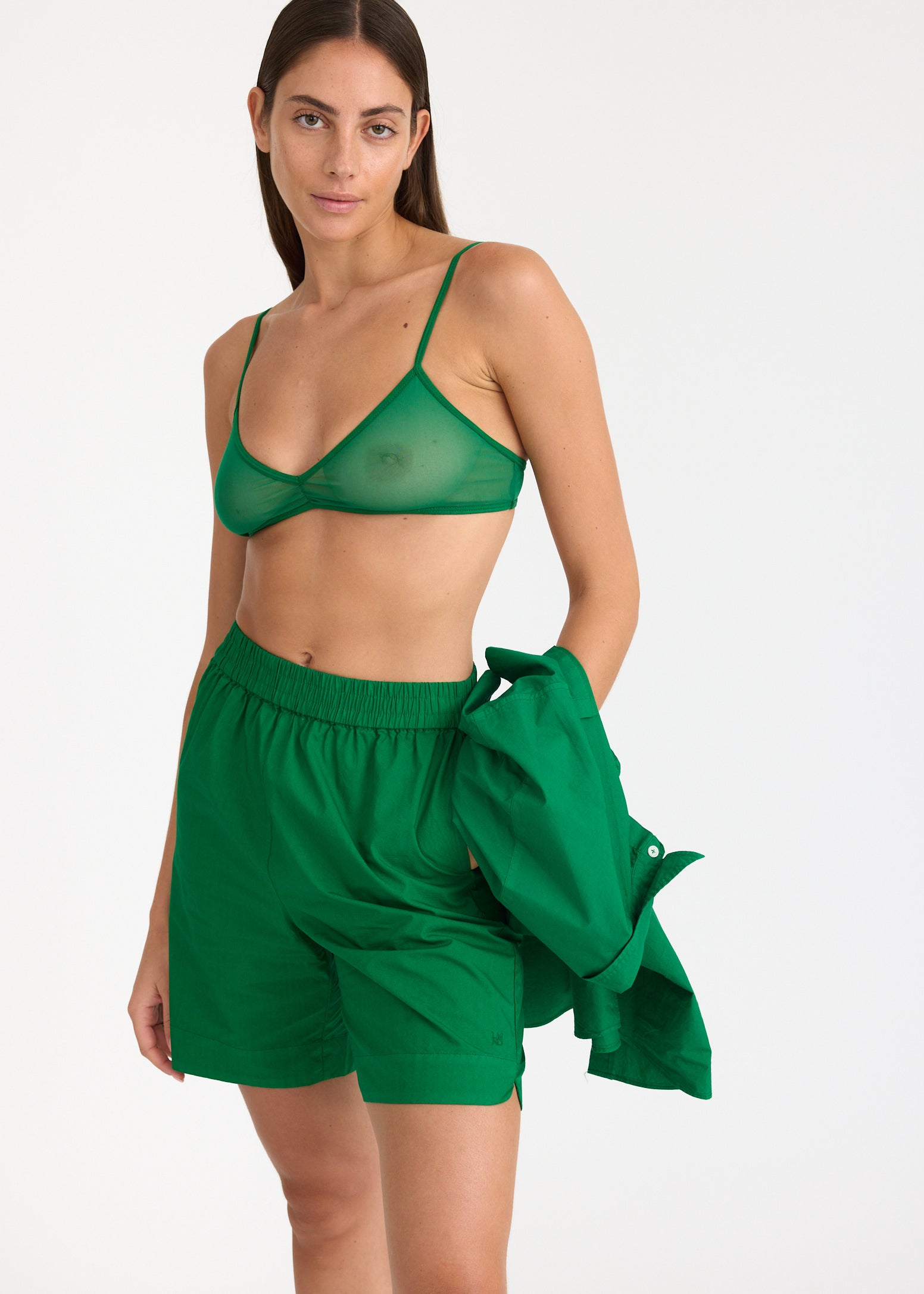 Under All Mesh Bra/top - Green Hills
