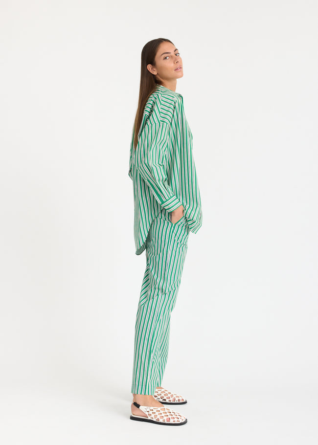 Cala Drawstring Pants - Green Hills/White/Navy