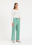 Cala Drawstring Pants - Green Hills/White/Navy