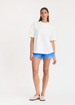 LMND Oversize Tee with curved hem + Embroidery