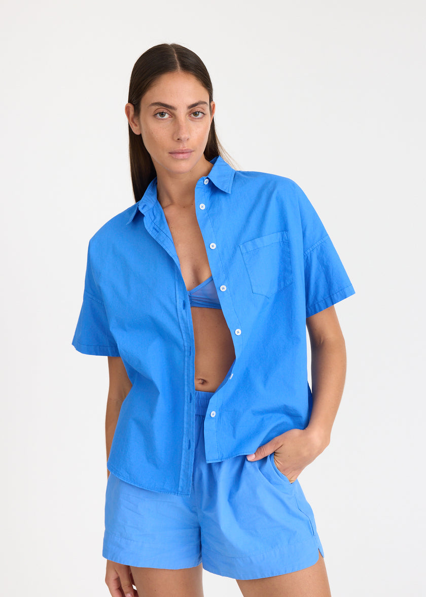 Chiara Short Sleeve Shirt - Ink Blue