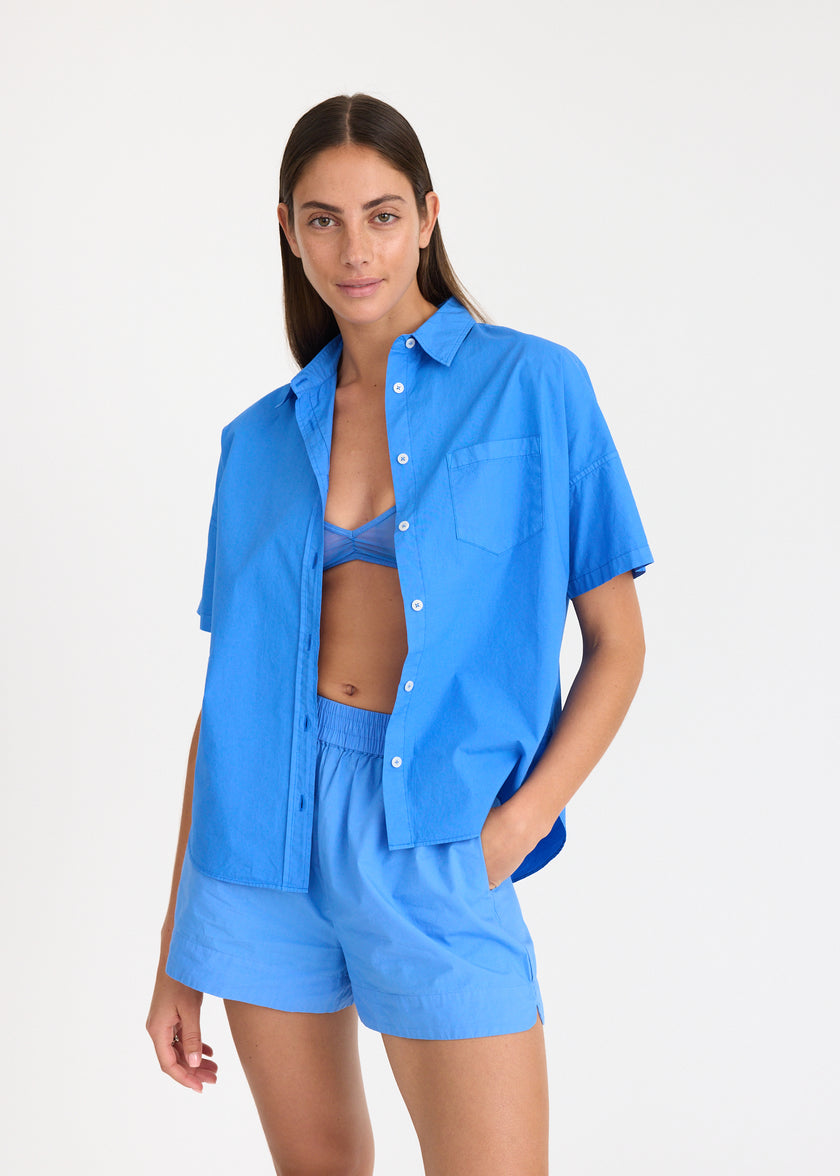Chiara Short Sleeve Shirt - Ink Blue