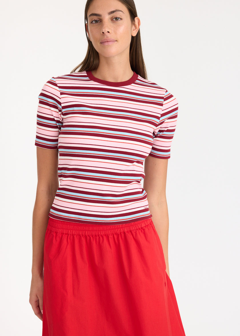 Oli Rib Tee - Multicoloured stripe