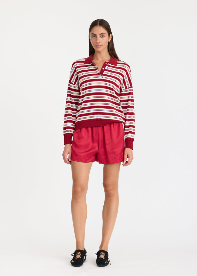 Alto Stripe Polo - Salsa/Natural/Sky