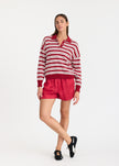 Rio Shorts - Sport Stripe - Salsa + Oat stripe