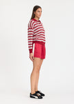 Rio Shorts - Sport Stripe - Salsa + Oat stripe