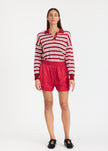 Rio Shorts - Sport Stripe - Salsa + Oat stripe