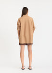 Mila Cross Over Shirt - Toffee