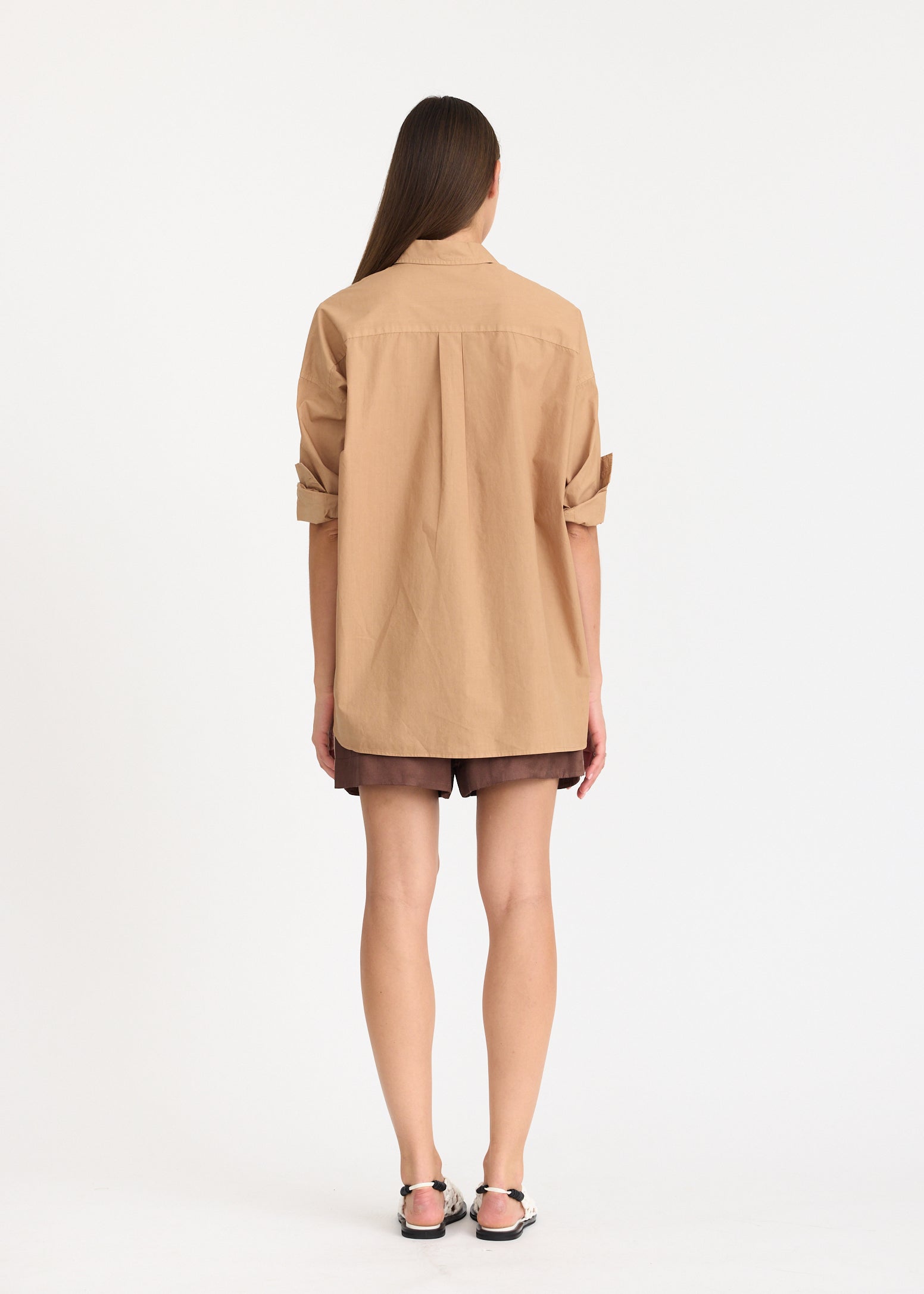Mila Cross Over Shirt - Toffee