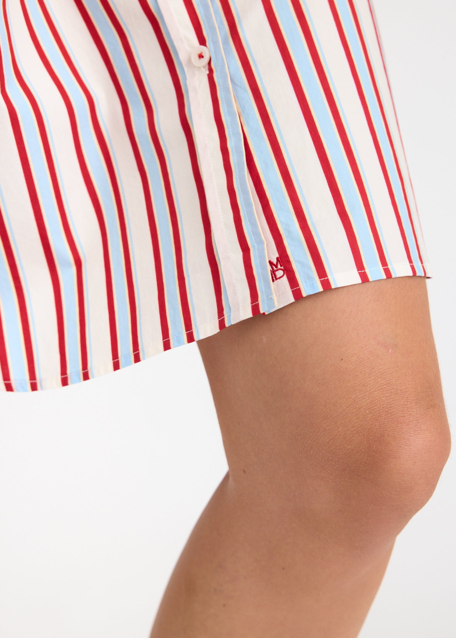 Chiara Long Sleeve Midi Dress - Salsa/Sky/Limoncello/Natural