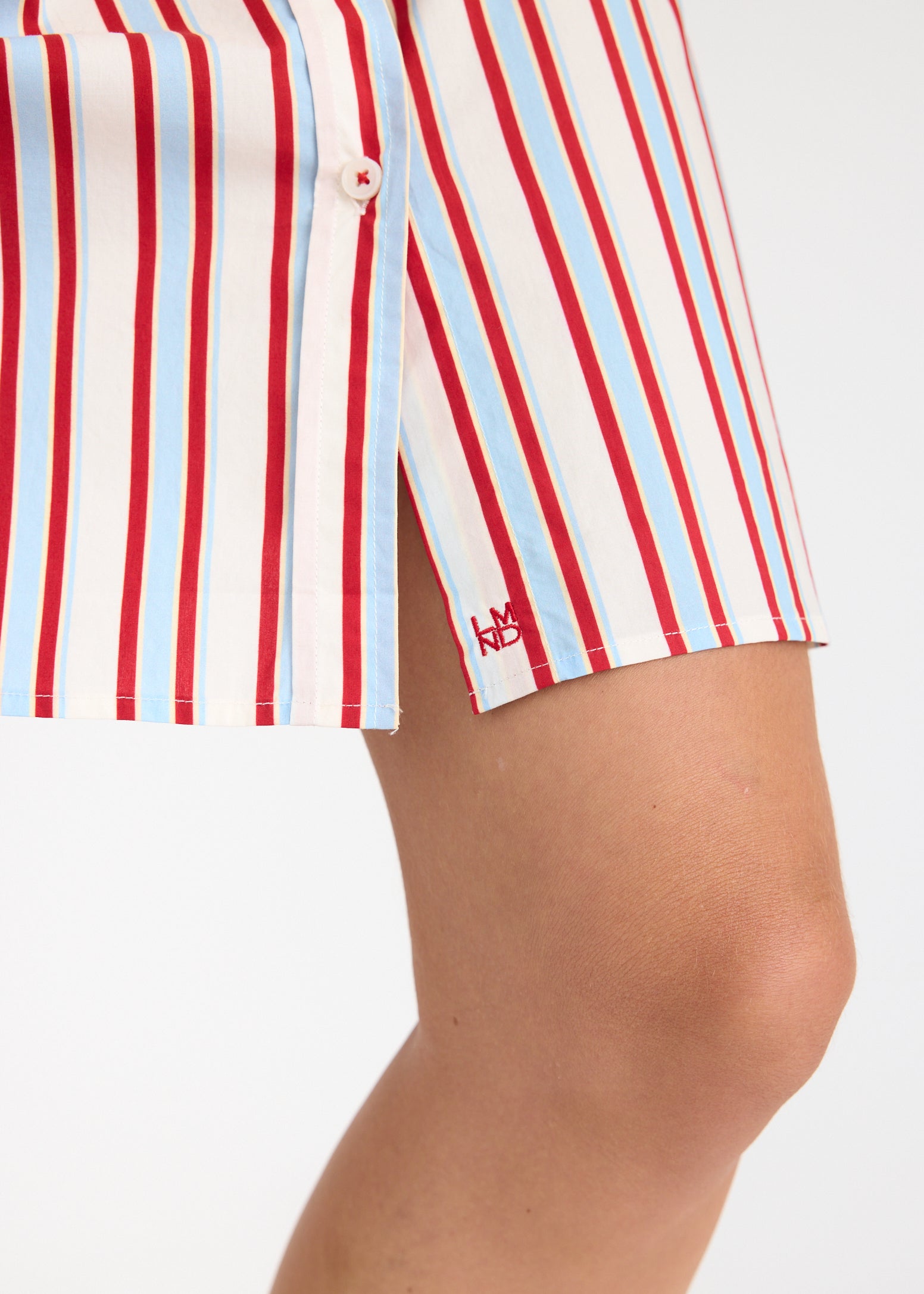 Chiara Long Sleeve Midi Dress - Salsa/Sky/Limoncello/Natural