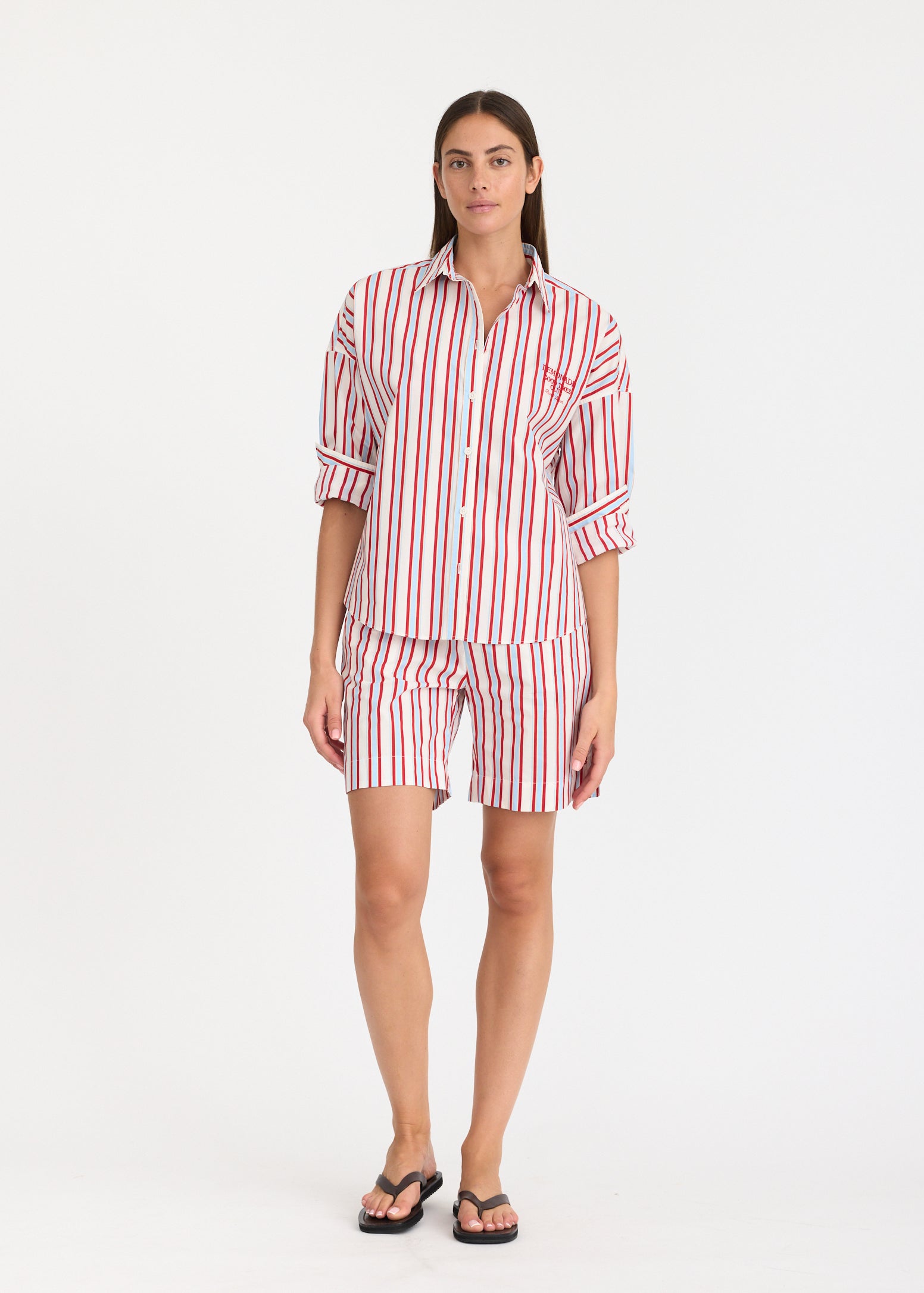 Chiara Long Sleeve Shirt Classic - Salsa/Sky/Limoncello/Natural