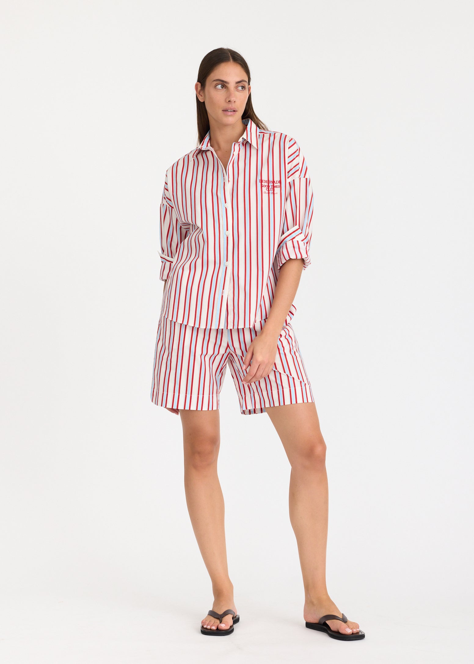 Chiara Mid Length Shorts - Salsa/Sky/Limoncello/Off White