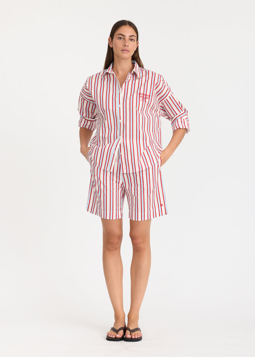 Chiara Long Sleeve Shirt Classic - Salsa/Sky/Limoncello/Natural