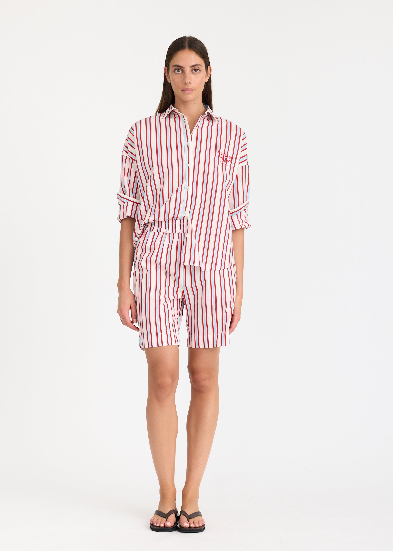 Chiara Long Sleeve Shirt Classic - Salsa/Sky/Limoncello/Natural