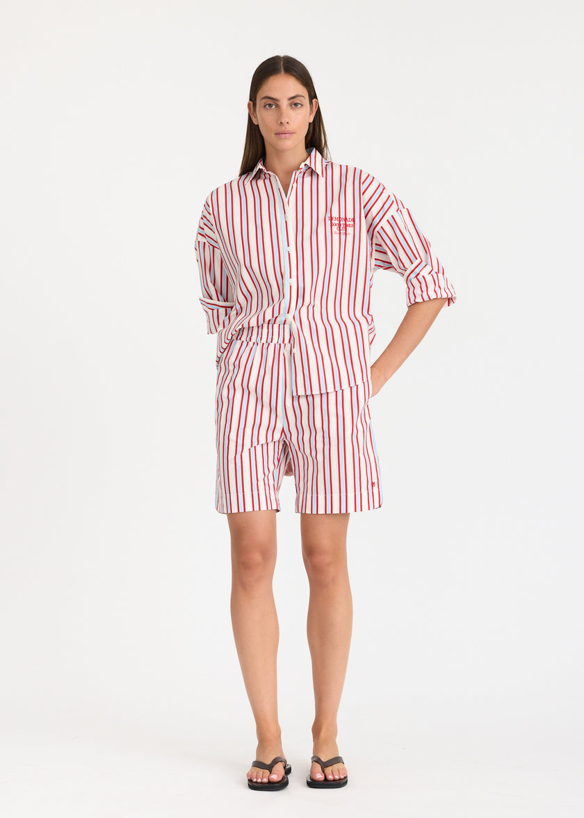 Chiara Long Sleeve Shirt Classic - Salsa/Sky/Limoncello/Natural