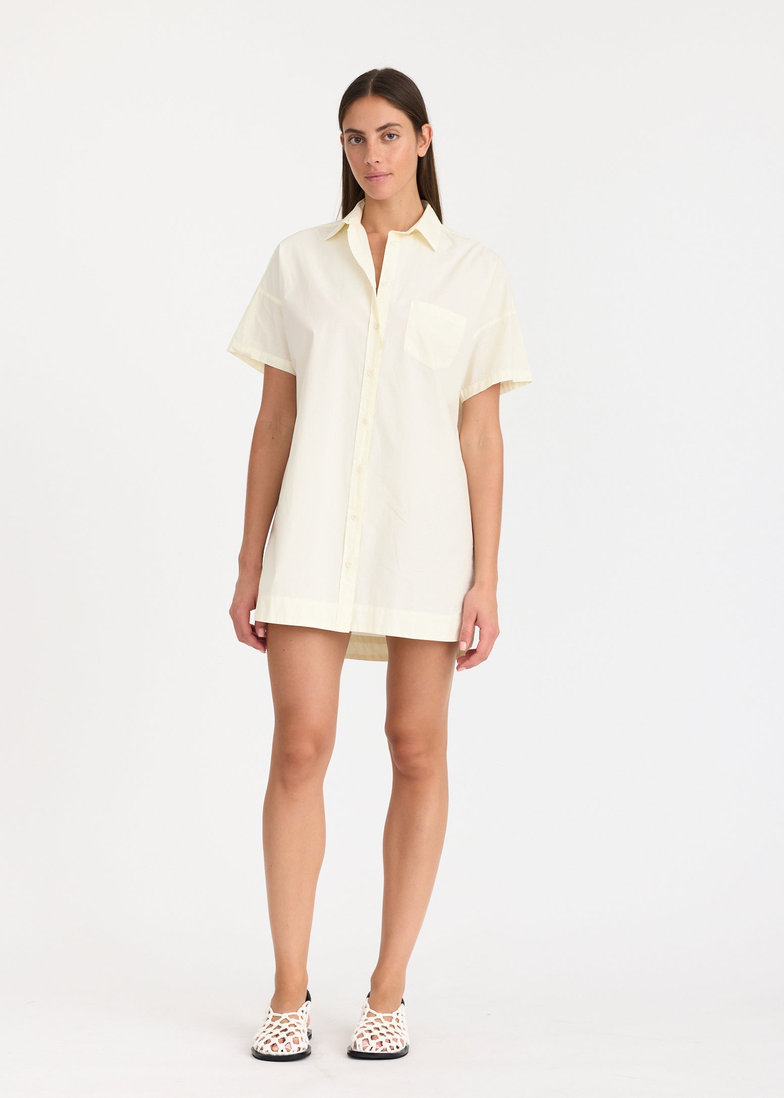 Chiara Short Sleeve MINI Dress - Limoncello
