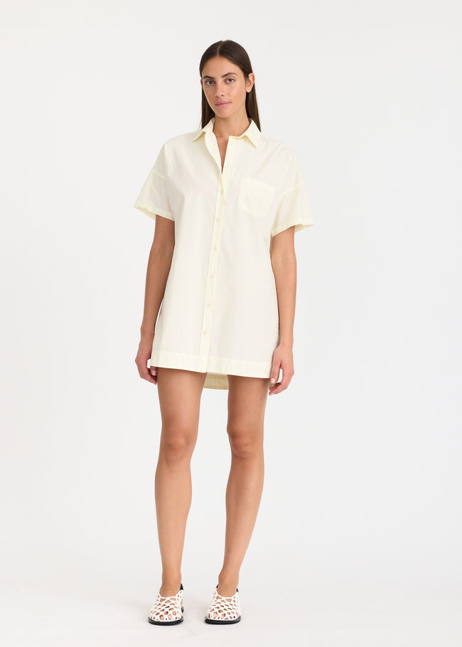 Chiara Short Sleeve MINI Dress - Limoncello