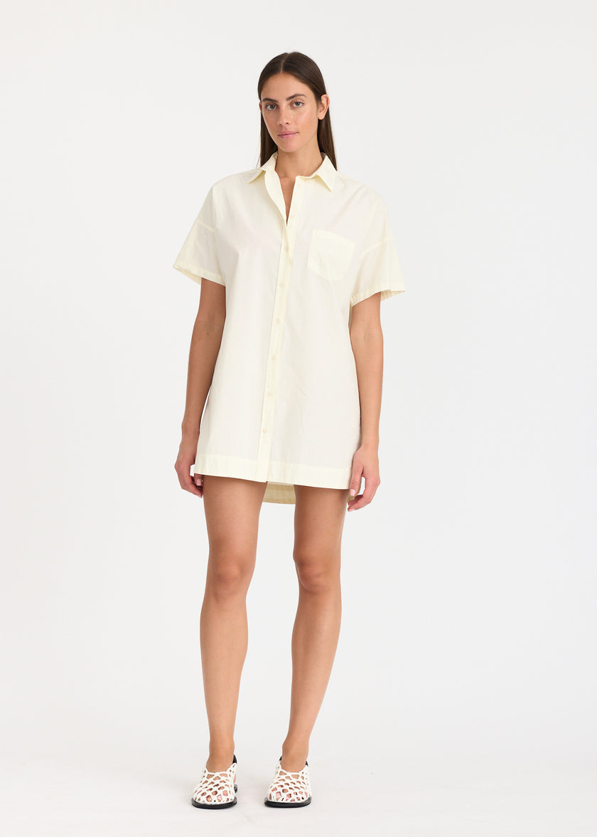 Chiara Short Sleeve MINI Dress - Limoncello