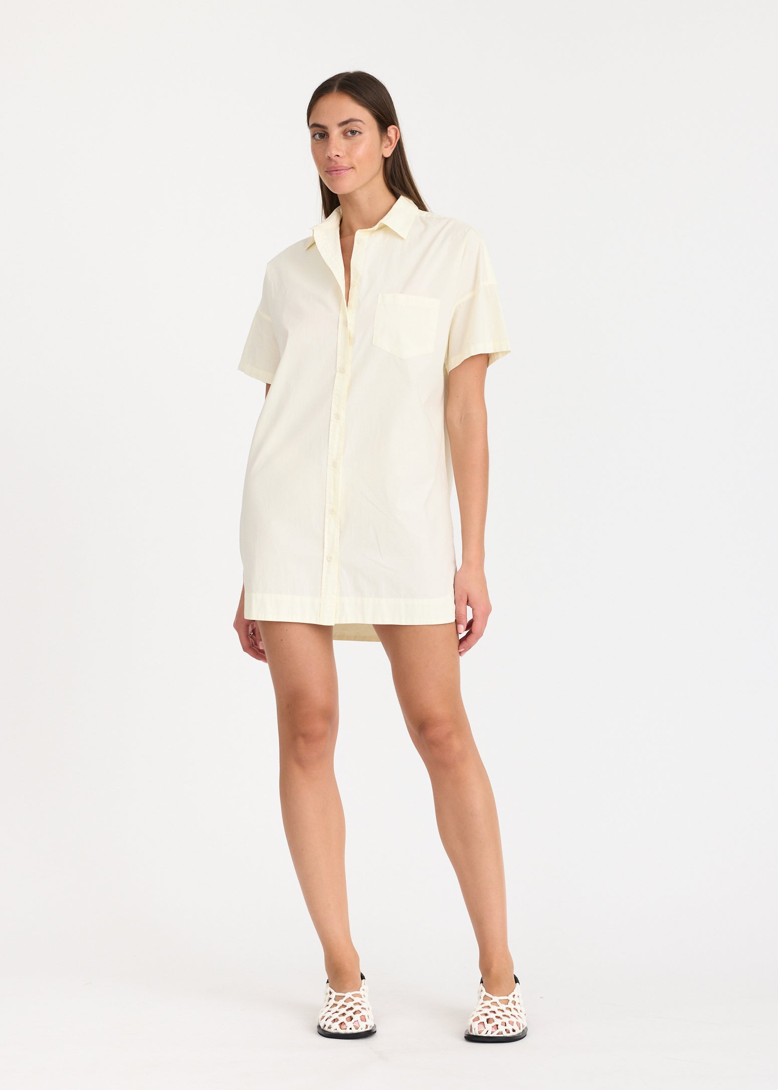 Chiara Short Sleeve MINI Dress - Limoncello